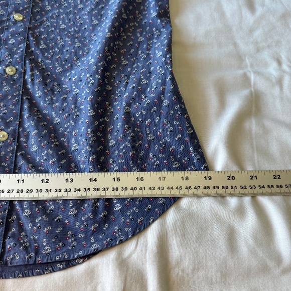 Banana Republic Factory Mens Slim Fit Button Shirt Allover Rose Print Purple Sml - Picture 13 of 14